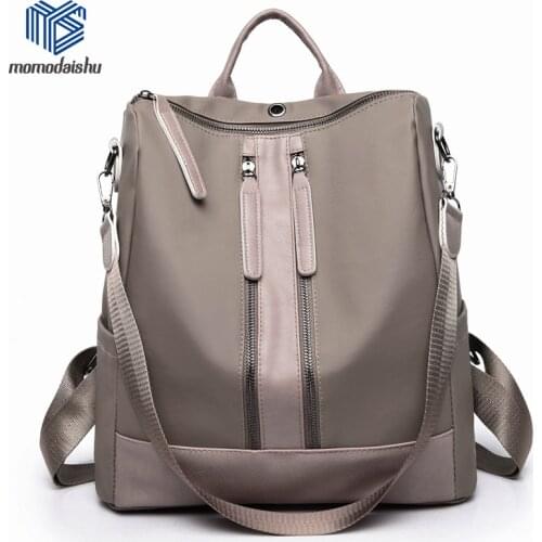 Simple Backpack Women Designer High Quality Fabric Elegant Female Travel Anti-theft Bagpack Fashionable College Backpack