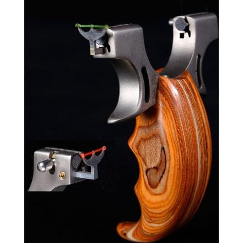 Shooting Slingshot Camshaft Stainless Steel Head + Wooden Handle Use Flat Rubber Band Outdoor Hunting Competition Sling Shot