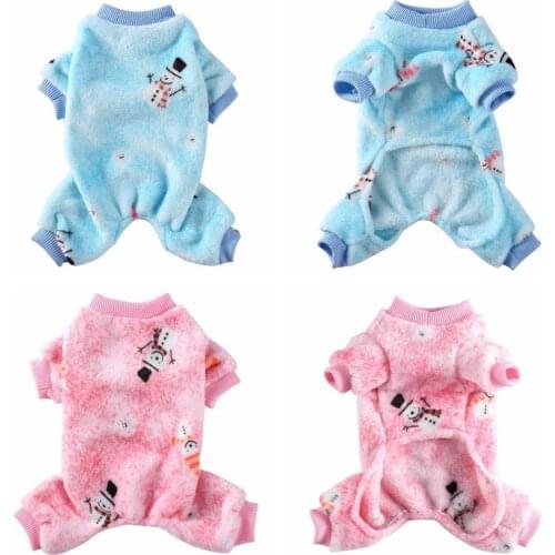 Christmas Dog Jumpsuit Winter Soft Warm Dog Clothes Small Puppy Coat Pet Outfits Dog Hoodie Pets Clothing for Yorkie Pug