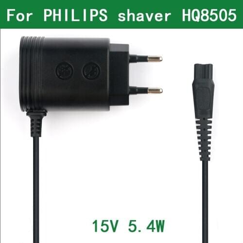 HQ8505 15V 5.4W EU Wall Plug AC Power Adapter Charger for Philips Electric Shaver HQ9070 HQ9199 HQ1296 RQ1250CC RQ1195 RQ1286