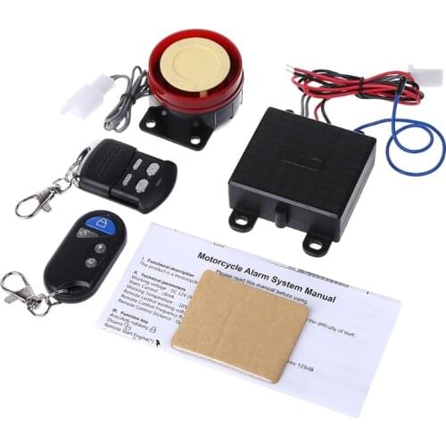 Scooter Car Security Alarm System Remote Control 12V Anti-theft Bike Motorcycle 1XCF
