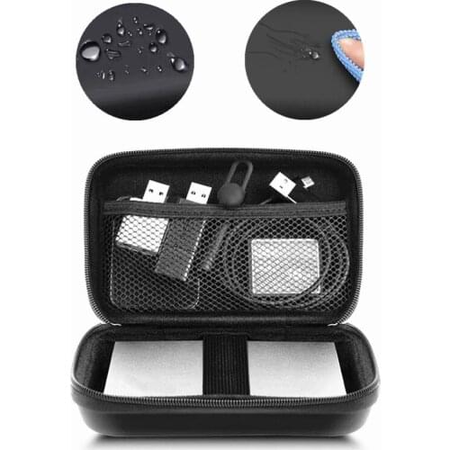 Hard Disk Storage Bag 2.5 Hard Disk Protect Case Waterproof Usb Cable Earphone Pouch Bag External Portable Anti-fall Organizer
