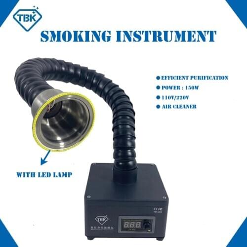 TBK-805 Mini Efficient Purification Smoking Instrument Soldering Cleaner Fume Extractor Air Cleaner With LED Light