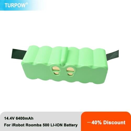 Turpow 14.4v 6400mAh Replacement Battery Extended-for iRobot Roomba 500 600 700 800 Series Vacuum Cleaner 785 530 560 650 530