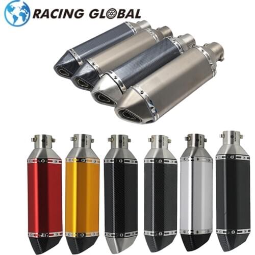 ALCON-Racing Motorcycle AK Exhaust Muffler Universal Exhaust Modified Pipe FZ6 CBR250 CB600 MT07 ATV Dirt Pit Bike