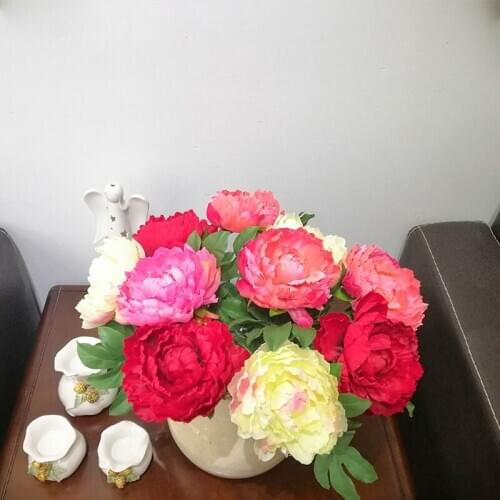 10pcs/set Silk Peony bouquet home decoration accessories wedding Party fake plants diy artificial flowers