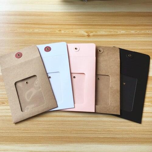 30Pcs/Lot Envelop Bag Kraft Paper Letter Handbook Packaging Bag Normal Written Message Packaging Bag Multiple Colors Retro Style