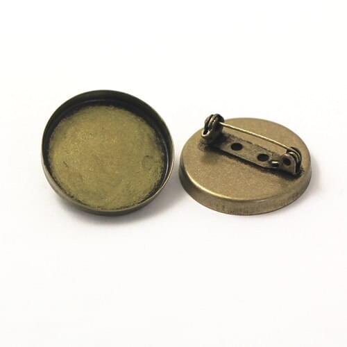 Beadsnice fashion rhinestone brooch findings 25mm round silver brooch blanks cheap brooch diy luxury brooches ID10136