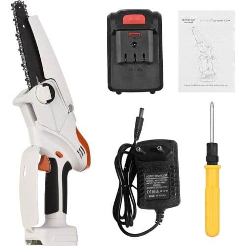 Cordless Chainsaw 6 Inch for Gardening Pruning Trimming Portable for Men Women EU/US Plug
