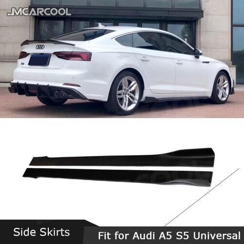 Carbon Fiber Material Side Bumper Side Skirt Car Protect Fit For Audi A5 Sline S5 RS5 Auto Decoration
