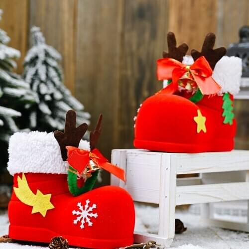 Candy Boots Christmas Ornaments Navidad 2021 New Year Christmas Decorations for Home Xmas Gift Box Christmas Decor Adornment
