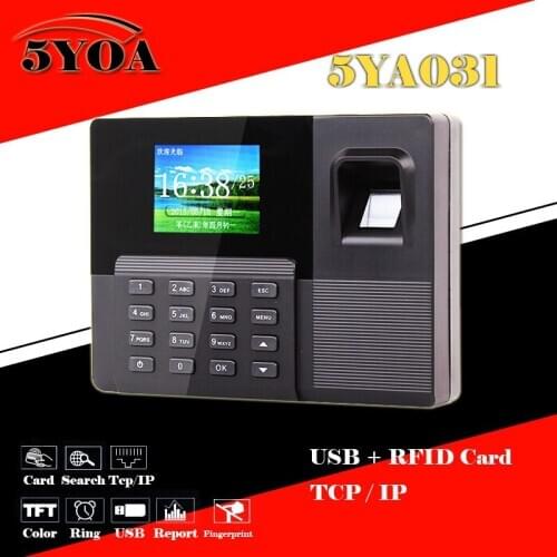 Biometric Fingerprint Attendance Time Clock+ID Card Reader+TCPIP+USB Recorder Employee Electronic Punch Reader Machine