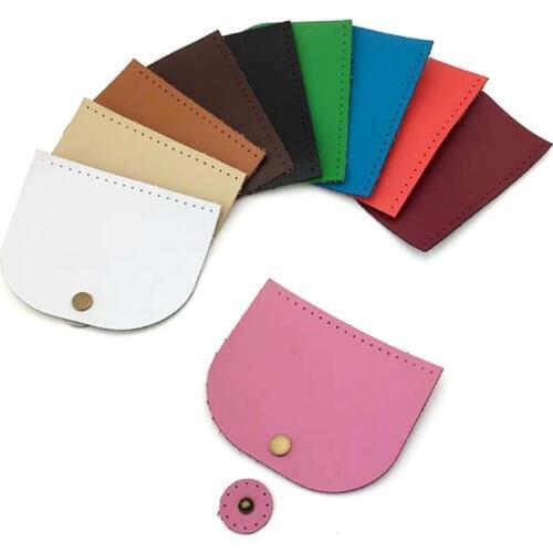 10pcs 10x12cm Bag Flip Cover PU Leather Replacement Handmade SEWING DIY Shoulder Handbag Flap Cover with Lock Accessories KZ0095