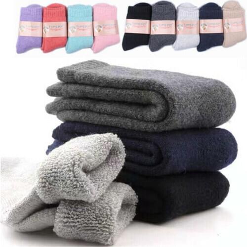 2020 Hirigin Mens Comfortable Thick Heavy Duty Wool Blend Work Hiking Boot Socks Winter Warm Thermal