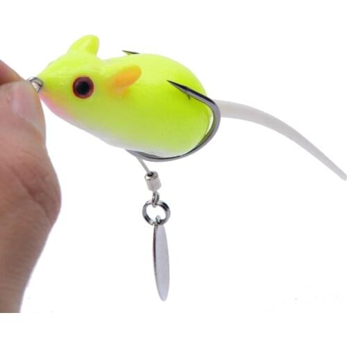 5.5Cm 10.5G Artificial Fishing Lure Plastic Mouse Lure Swimbait Rat Pike Bass with Hook Fishing Tackle Minnow Floatingbaits