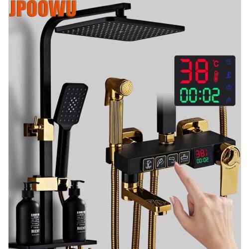 Черные душевые системы JPOOWU China At AliExpress