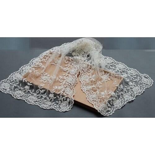 Free shipping 3D flowers Luxury Beaded Lace Tablecloth Handmade Sheet Doilies Alencon Lace Mat Top Cover