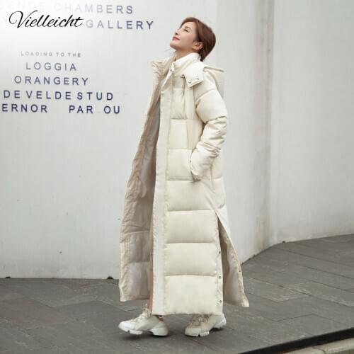 Vielleicht 2020 New X-long Hooded Parkas Fashion Winter Jacket Women Casual Thick Down Cotton Winter Coat Women Warm Outwear