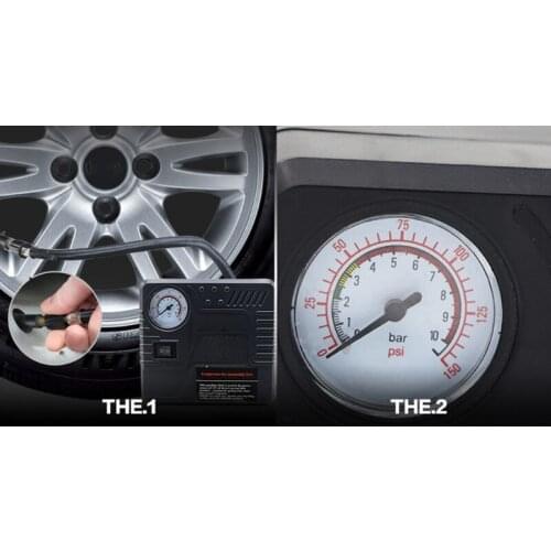 Mini Tire Inflator Handheld Car Motorcycle Tyres Air Compressor Precise Pressure Measurement for Quick Inflate