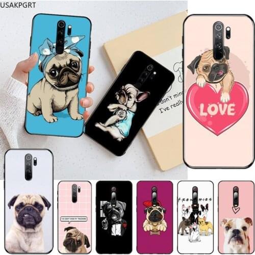 Pug Bulldog Phone Case for Redmi Note 9 8 8T 8A 7 6 6A Go Pro Max Redmi 9 K20 K30 Pro