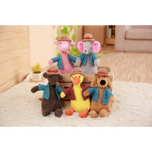 2019 New 25cm Hat Animal Doll Plush Toy Baby Toy to Send Children Birthday Gifts Halloween Gifts Home Supplies