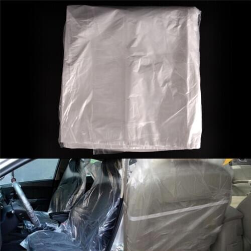New 10pcs Vehicle Maintenance Beauty Pe Disposable Car Seat Covers Provent Dust And Dirt Car Vehicle Disposable Plastic Seat