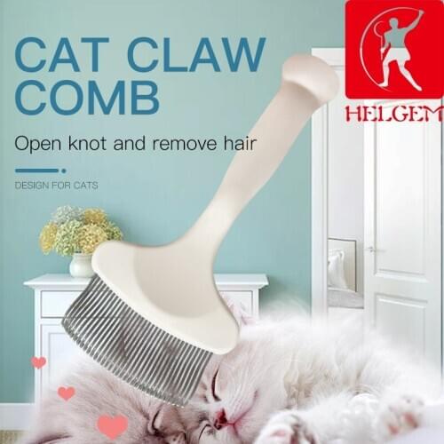 HELGEM Professional Pet Grooming Comb Open Knot Remove Hair Cat Hair Removal Comb Brush Pet Cleaning Products
