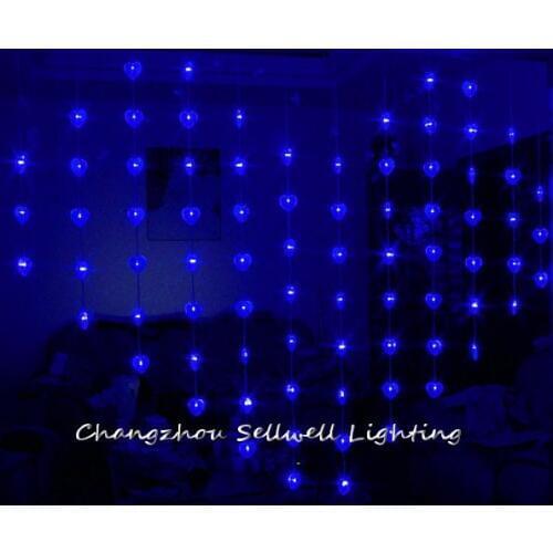 Christmas Tree Christmas Decorations For Home New!led Holiday Bulb Showcase Backdrop Decoration 1.6*2m Bead Curtain Lamp H202