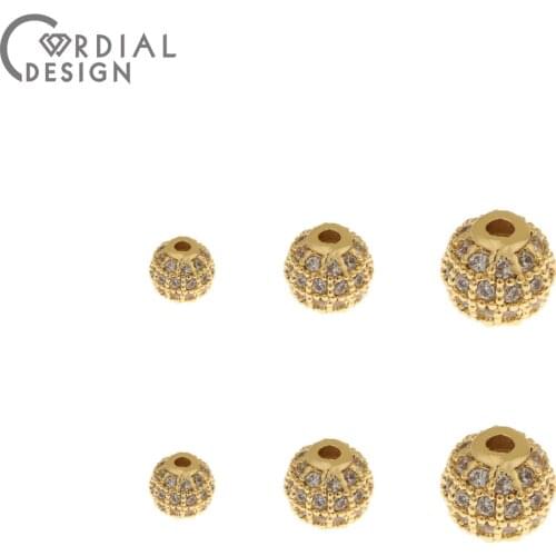 Cordial Design 30Pcs 6MM-8MM Jewelry Accessories/CZ Charms/Hand Made/Ball Shape/DIY Beads Making/Jewelry Findings & Components