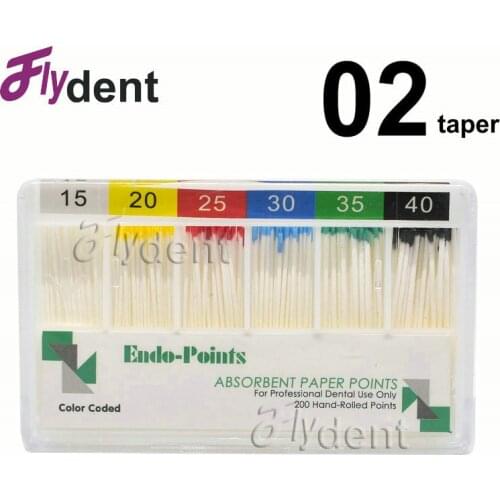 Dental material paper points 02 taper endodontic instrument for root canal prepare dentist tool dentistry