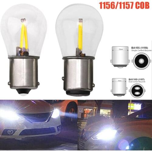 2PCS 1156 BA15S P21W 1157 BAY15D P21/5W LED Car Fog Light DRL Instructions Reverse Turning Signal Brake Lamp Bulb DC 12V