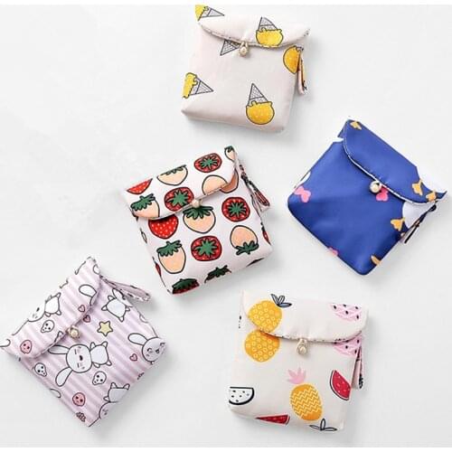 Tampon Storage Bag Sanitary Pad Pouch Women Napkin Towel Cosmetic Bags Organizer Ladies Makeup Bag Girls Tampon Holder Organizer
