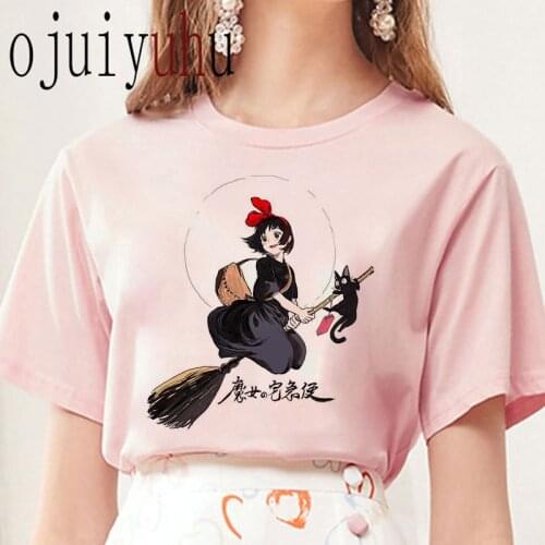 Cute Totoro Harajuku T Shirt Women Ullzang Miyazaki Hayao Tshirt Studio Ghibli Funny Cartoon T-shirt Kawaii Anime Top Tee Female