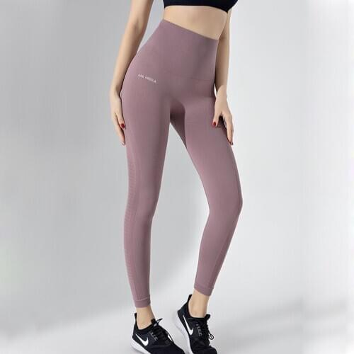 Women Workout Gym Seamless Sexy Yoga Pants Tummy Control Squat Proof High Waist Fitness Tights Stretch Fabric Sport Leggings