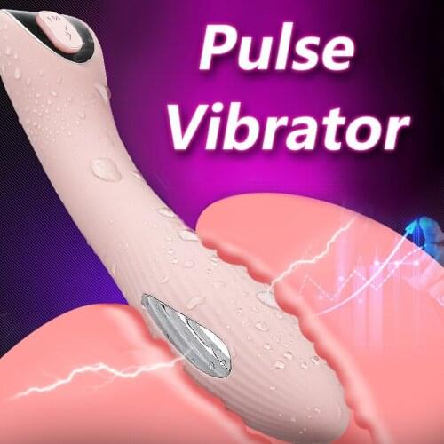 Female Masturbator 12 Frequency Clitoris Stimulator Electric Shock Pulse Dildo Vibrator Electric Shock vibrator G-Spot
