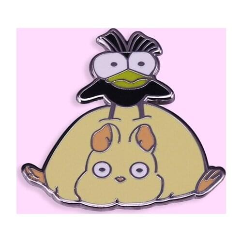 Spirited Away Cute Little Mouse and Mosquito Hard Enamel Pin Kawaii Cartoon Animal Brooch Anime Fan Collection Badge Unique Gift