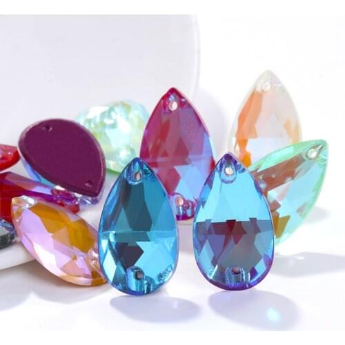 11x18mm K9 Glass Sew On Stones Shiny Crystal Strass New Arrival DIY Dress Clothes Decoration Rhinestones