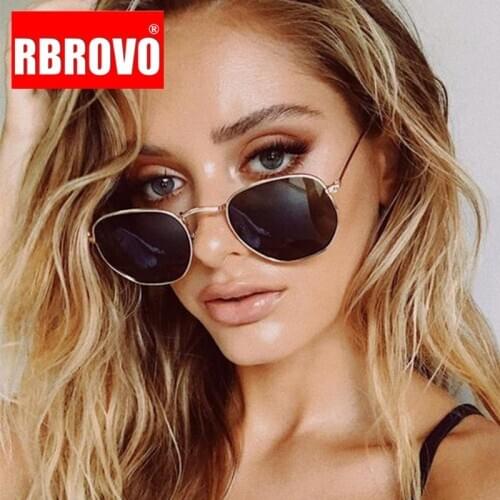 RBROVO 2021 Small Retro Sunglasses Women Vintage Glasses Women Luxury Brand Eyeglasses Women/Men Mirror Oculos De Sol Feminino