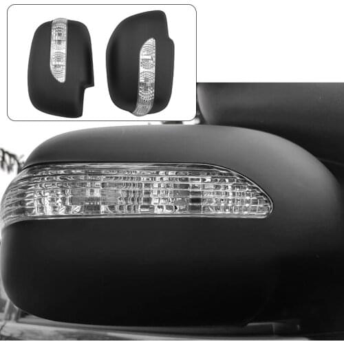 Car Side Mirror Cover Rear View Mirror Cover with Indicator for Toyota Hilux Vigo SR5 Double Cabin Fortuner RX330