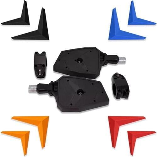 Offroad Pair Side Mirrors Rear View Mirrors 1.75" For UTV Polaris RZR Yamaha Rhinos motocycle