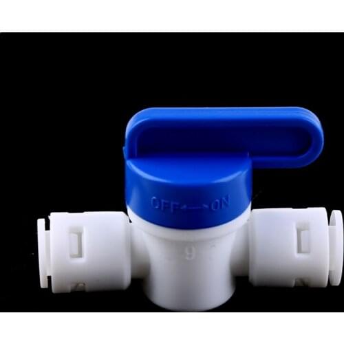 CPDD RO Water Reverse Osmosis 1/4'' Inline New Ball Valve Quick Connect Shut off