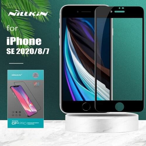 For iPhone SE 2020 8 7 Glass Nillkin CP+ Pro Full Cover 2.5D Ultra-Thin Tempered Glass Screen Protector for iPhone SE 2020 8 7