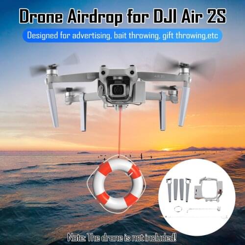 SUNNYLIFE Drone Airdrop Dropping System for DJI Air 2S Drone Fish Bait Gift RingThrower Delivery Drop Device with Landing Gear