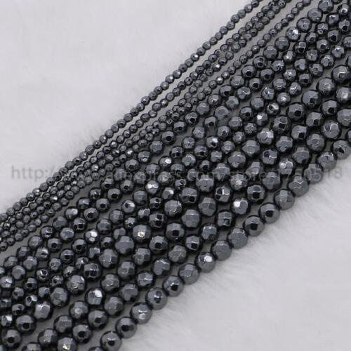 Hot ! 32" 16" 18"Natural Hematite necklaces Hematite chain 2mm/3mm/4mm beads faceted black gun natural hematite beads cz210