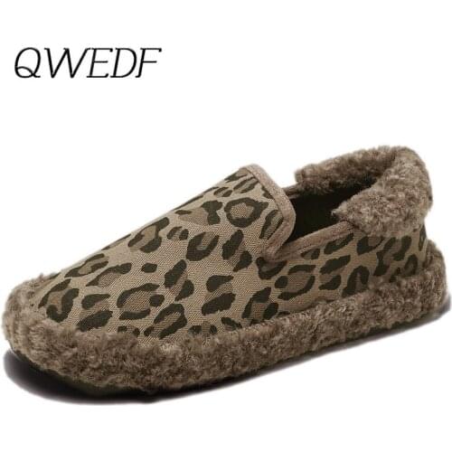 Women Flats Leopard Slip On Comfort Shoes Ladies Canvas Vulcanized Shoes Female Sneakers Fashion Casual Platform Shoes Z5-41