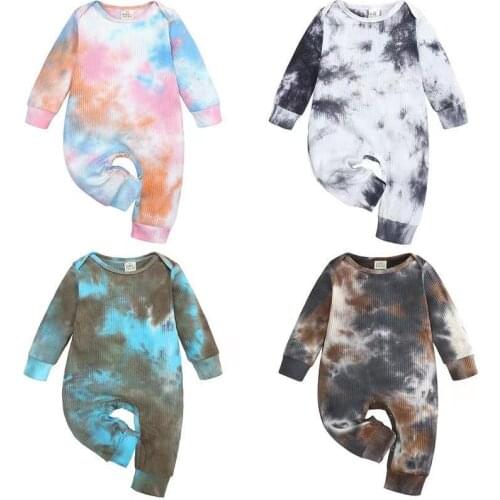 Kids Tales Wholesale Tie Dye Baby Romper 4 Colors