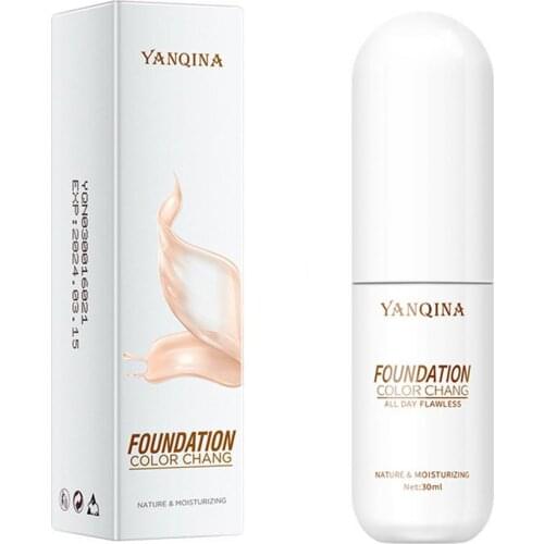 Concealer Face Whitening Brightening Liquid Foundation Portable Concealer 30ml Oil Control 24 Hours Lasting Foundation Liquid