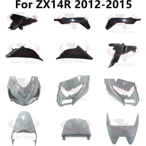 Motorcycle Bodywork For ZX14R 2012-2013-2015 14R 12-13-14-15 Plastic Parts Components Unpainted Fairing Pack Left and Right
