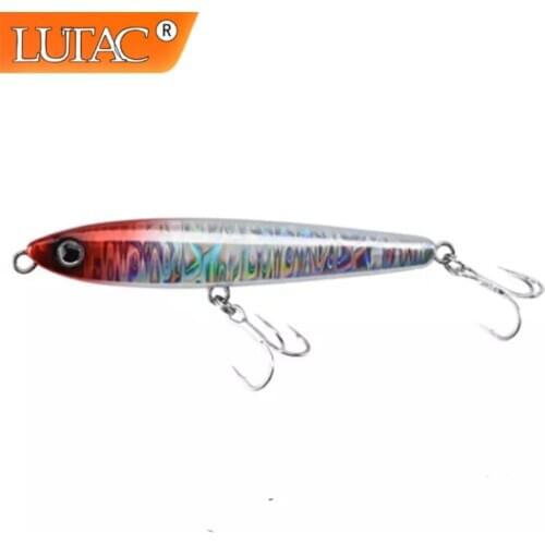 LUTAC Fishing Lures Pencil Stickbaits Hard Artificial Baits Tackle Treble hooks Sinking Laser Casting 3DEyes