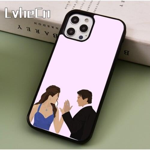 LvheCn Damon & Elena The Vampire Diaries TVD Phone Case Cover For iPhone 5 SE 2020 6s 7 8 Plus 11 12 mini Pro X XR XS Max coque